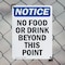 Signmission No Food Or Drink Beyond This Point, 7 in W x Rectangle, Plastic OS-2PACK-NS-P-710-V-14589 - alternate 4